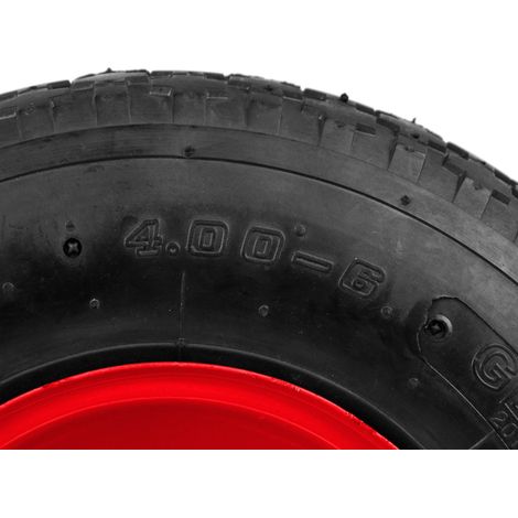 Produktbild von MAT-COMPANY Ersatzrad 4,00-6 – Vollgummi/PU-Rad Für Sackkarren & Schubkarren, Achsloch 12 Mm, Traglast 200 Kg, Pannensicher & Wartungsarm