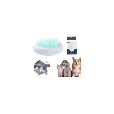 Cepillo para perros y gatos AIDUCHO, cepillo autolimpiante para perros, cepillo para gatos, peine para perros, cepillo de aseo, cepillo para el cuidado de mascotas (verde) - Crezuo
