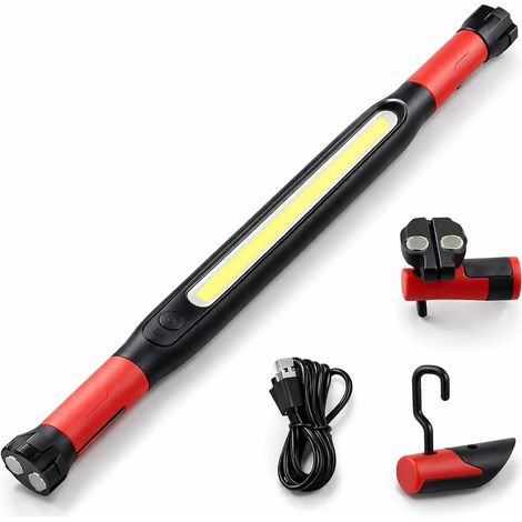 Lampe de travail magnétique 2026 : lampe LED rechargeable pour mécanique, éclairage sous capot, lampe portative sans fil pour atelier et réparation automobile (1/5)