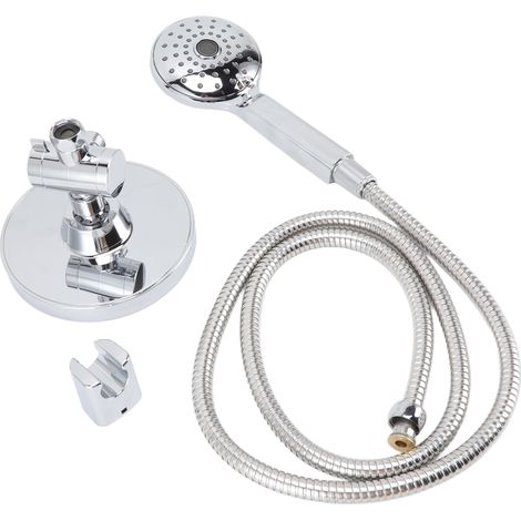 Galvanisiertes Handbrauseset mit G1/2-Gewinde, ABS-Hochdruckduschkopf und flexiblem Schlauch für das Badezimmer (1/5)