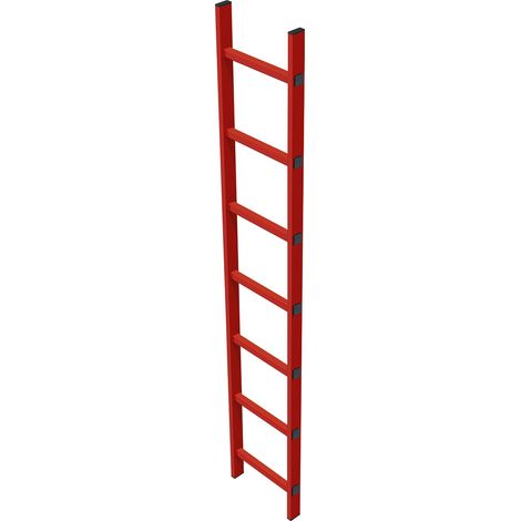 Schachtleiter GFK L.1960mm äußere B.350mm Holm-Gr.58 x 25mm Ku.-Sprosse 30x30mm (1/2)