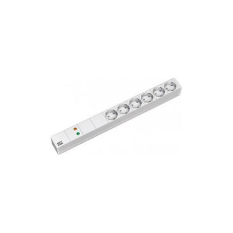Pdu it 19 bÁsica 1 u, 6 tomas, tira de enchufes plata / gris, protecciÓn contra sobretensiÓn + filtro (1/2)