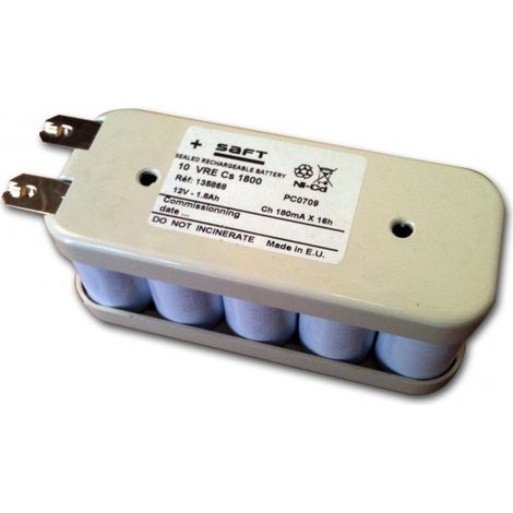 Batterie Ni-Cd 12V 1,8Ah 10VRECS1800 Flasques Arts (135868)