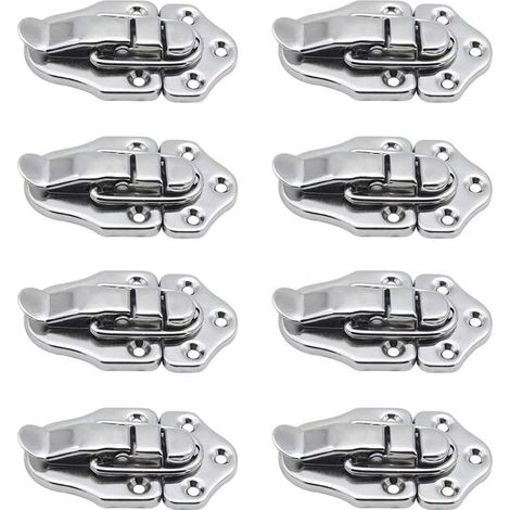 8 Fermoir à bascule loquets Verrou à bascule Fermeture a Levier Fermeture pour coffret à bijoux Coffrets Cadeaux Coffre à Outils valise et Coffre - Argent (1/3)