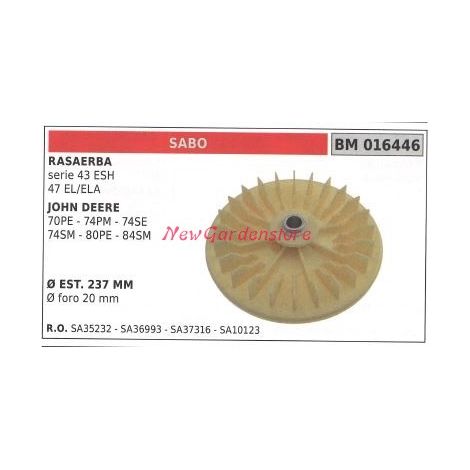 Ventola mozzo portalama trattorino rasaerba tagliaerba SERIE 43 ESH SABO 016446
