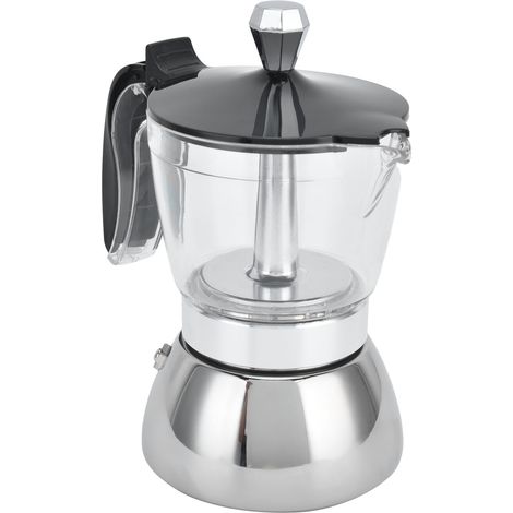 Cafetière Italienne Moka Pot 4 Tasses en Acier Inoxydable, Cafetière à Induction pour Cuisine, Filtre Inclus, Robuste et Élégante (1/5)