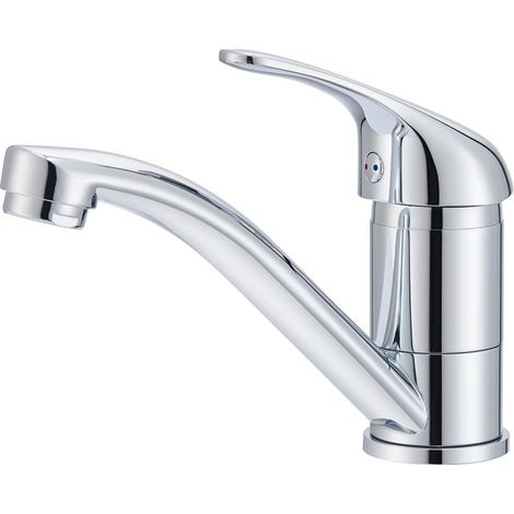 Robinet Salle de Bain Mitigeur Lavabo Chromé, Petit Robinet Lave Main Acier Inox, Aérateur Amovible, Chaud et Froid Réglable, Hauteur de Bec de 87 mm (1/5)