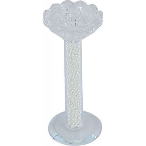 Vtizikl Porta Candela Vetro Perle Candeliere Idea Regalo Bomboniera Cristallo 14x5.8 Cm - (1/3)