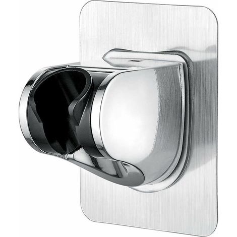 Support Douche Sans Percage Colle 3M- Support Pommeau de Douche Universel, Réglable (45°), Support Douchette Mural Charge Jusqu'à 18 kg, pour Pommeau de Douche Douchette Salle de Bain, (1/4)