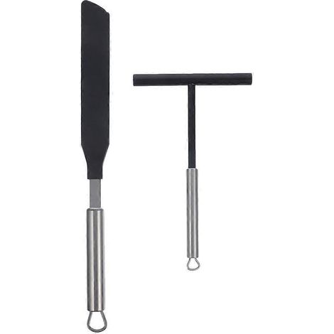 kit de spatule à crêpes en acier inoxydable avec raclette et raclette-20.00X12.30X1.00CM (1/3)
