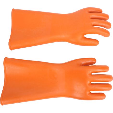 Gants en caoutchouc 35 kV pour travaux électriques haute tension : protection isolante et antistatique pour les techniciens de lignes électriques (1/5)