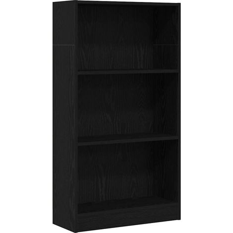 Maison Exclusive - Bücherregal Schwarz Eichen-Optik 60x24x109 cm