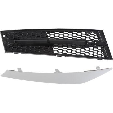 Unterer Frontstoßstangengrill mit Zierleiste, Ersatzteil für 3er E92 LCI Coupé 2011-2013, aus hochwertigem ABS (Rechts: 51117229182 + 51117227924). (1/5)