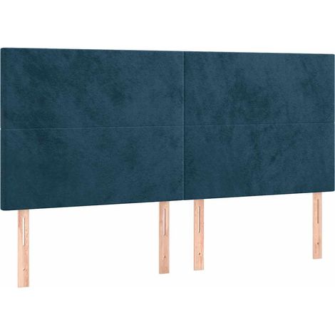 Maison Exclusive - Cabecero Terciopelo Azul Oscuro 200x5x118/128