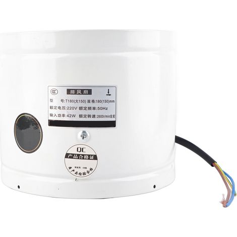 Ventilateur mural 42W 220V silencieux pour salle de bain cuisine garage extraction d'air ventilation