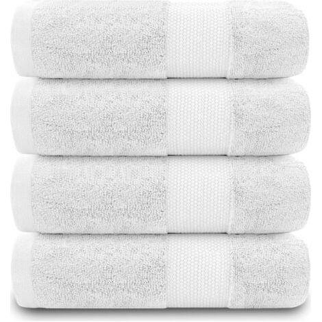 4er-Set Handtücher, 100 % Baumwolle, 700 g/m², saugfähig, schnelltrocknend, für Badezimmer (1/5)