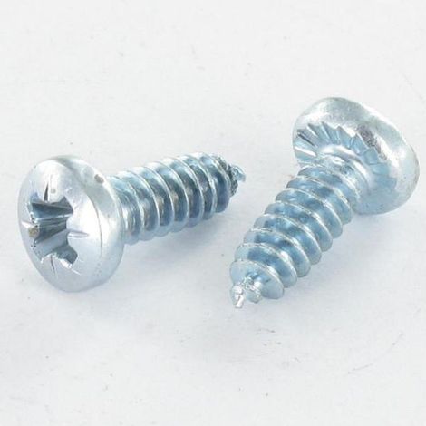Vis pvc tête cylindrique bombée large Pozi Cranté 4.3X12 Autoperceuse Filet 30 Acier zingué-1 pièce (1/3)