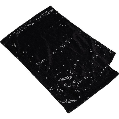Nappe Brillante Noire pour Fêtes et Bureau - Design Sans Couture, 2 Finitions Opaques (1/5)
