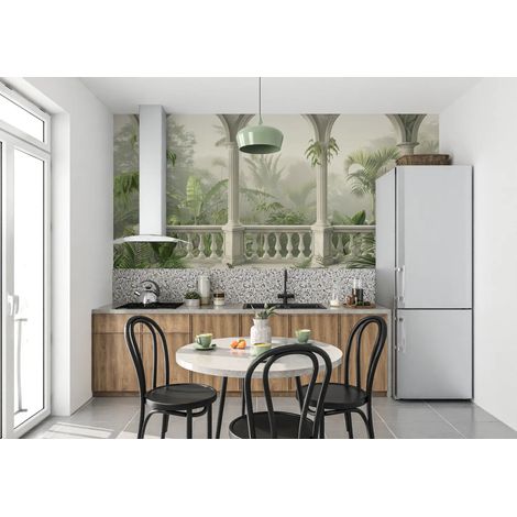 Papier Peint Tropical - Arche dans la Jungle - 150 x 250 cm (1/2)