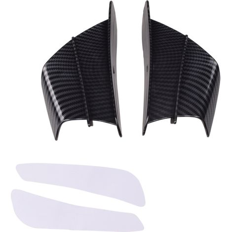 Motorcycle parts modification side blades, winglets, universal fairings, carbon fiber patterned spoilers, and air deflectors. (1/4)