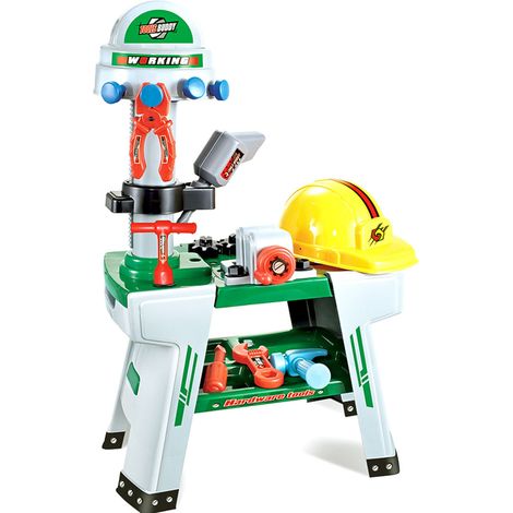 Banco Lavoro Giocattolo 39 Pezzi con Attrezzi per Bambini Set Falegname Bambini