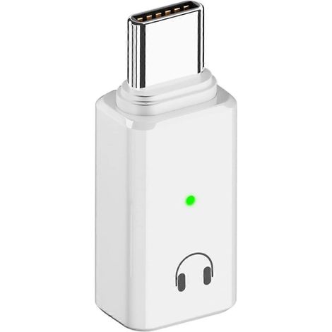 Adaptateur USB Type C vers interface Apple pour casque audio 15 pouces (blanc) (1/4)