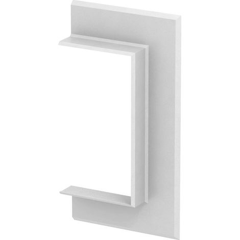OBO Bettermann Flangia terminale a parete aperta 104x198x25 Acrilonitrile-butadiene-stirene bianco puro RAL 9010, 6274820