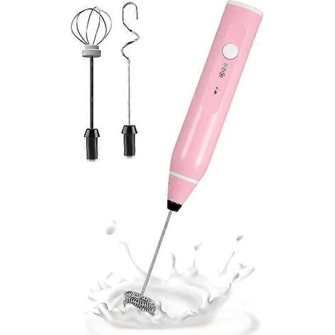 Mini-tragbarer elektrischer Schneebesen mit USB-Anschluss und Handmixer, wiederaufladbarer kabelloser Rührbesen für Kaffee, Milch, Eier und schnelles Kochen. (1/5)