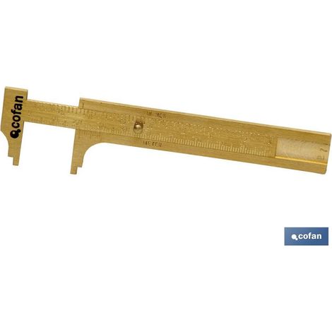 COFAN calibre de latón 0-100 mm , Pie de Rey en latón en 75 y 115mm.
