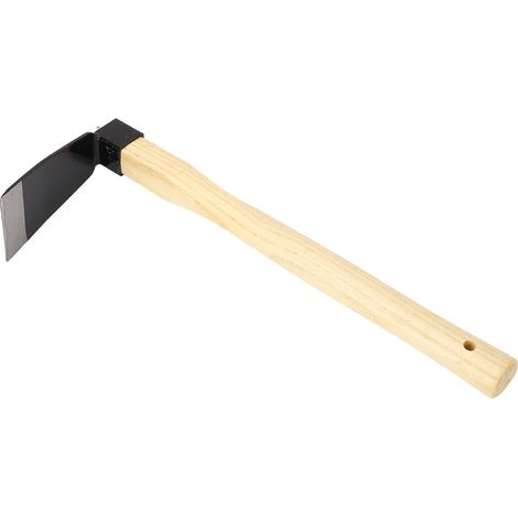 Bêche petite à manche bois pour jardinage, binage et désherbage, raclette palourdes, acier carbone (1/5)