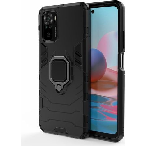 Étui pour Xiaomi Redmi Note 10/10S, anneau de support, noir (1/5)