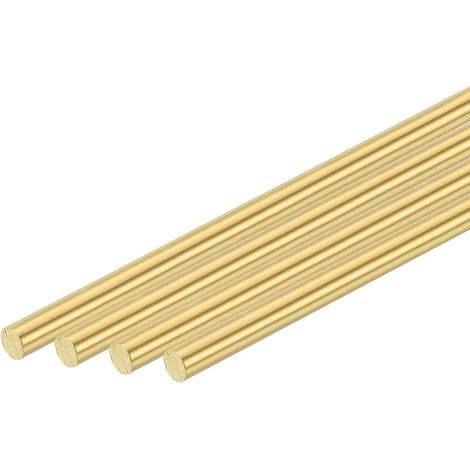 4 Pcs Tige Ronde Pleine En Laiton 11/64"(4.5mm) Diamètre (1/5)