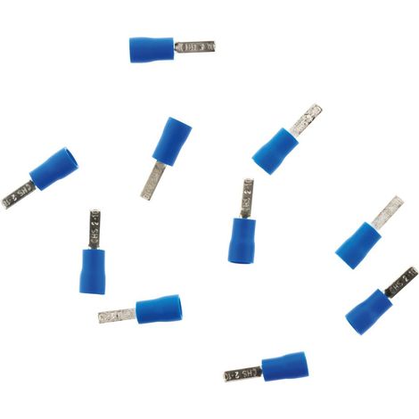 10 Conectores Azules Terminales de 2,9 mm