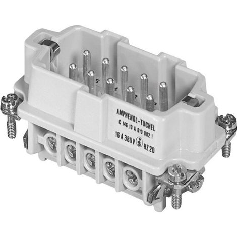Amphenol C146 10A010 002 1-1 Stifteinsatz Heavymate® C146 Gesamtpolzahl 10 + PE 1 St.