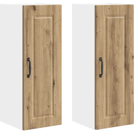 Maison Exclusive - Armadietto a muro PORTO 2 pcs Rovere artigianale