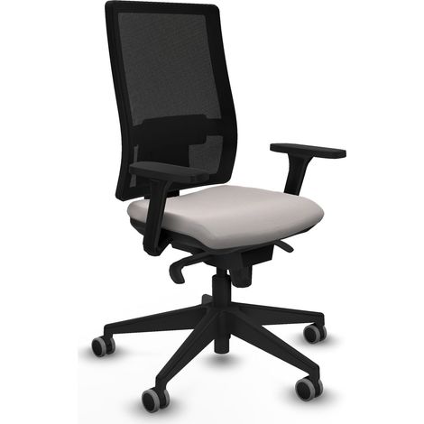 Horna sincro malla negra similpiel blanco brazos 3D base piramidal  ruedas 65mm engomadas (1/5)