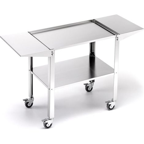 Ompagrill Carrello In Acciaio Inox Con Mensole Laterali Richiudibili E Ruote Ompagrill 46130 (1/3)