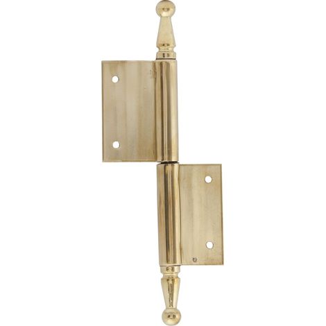Türband mit Zierkopf - Aufschraubband elegant, mit Zierkopf, rechts, 90x140mm, Messing poliert