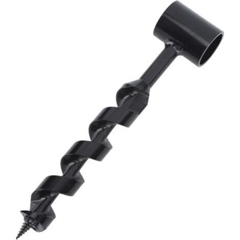 Post Hole Digger Manual, Plus Facile à Percevoir Multifonctionnel Tapière en Bois Fait à la Main Téléner en Acier à Grande Vitesse avec des Trous Pratiques pour le Soudage (1/5)