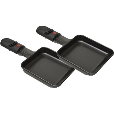 2er-Set Ersatzpfännchen Raclette-Pfännchen eckig für DOMO DO9039 (1/4)