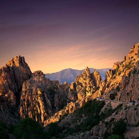 Tableau sur toile calanque de Piana 30x30 cm - Impression sur Toile Murale Décorative - Image imprimée en HD sur Toile - Toile sur Châssis en Bois FSC - Fabriqué en France (1/4)
