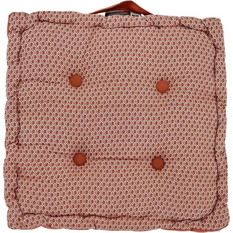 Coussin de sol "Otto" 40 x 40 x 8 cm Atmosphéra - Terracotta