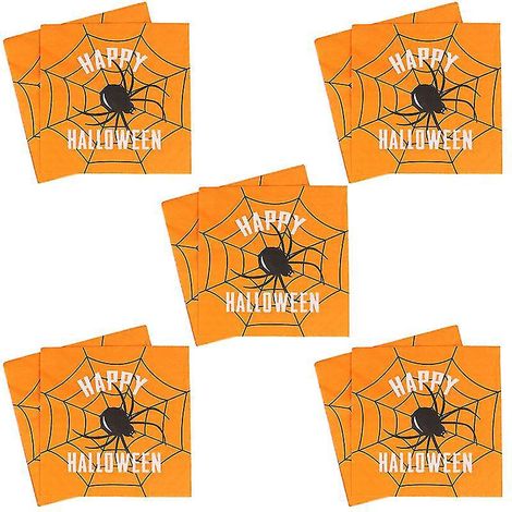 Lot de 20 serviettes de table pour décorations d'Halloween