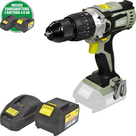 Trapano Avvitatore a Percussione KOMBO PRO + Batteria Li-Ion 20V 4.0Ah e Caricabatteria (1/5)
