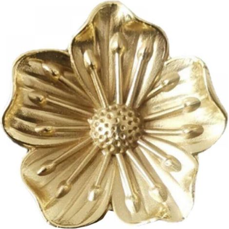 (6PCS) Flower Cabinet Pull Handle: Brass Cabinet Knobs Drawer Pulls for Kitchen Cabinet Drawer Furniture (1/5)