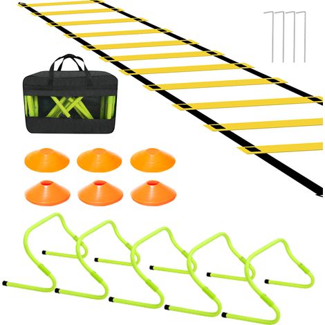 Wolketon Accesorios entrenamiento fútbol Escalera agilidad Vallas coordinación Escalera coordinación (1/5)