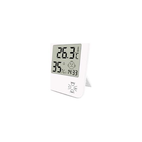 Mini termometro e igrometro digitale per interni ad alta precisione, termometro domestico con supporto pieghevole e sveglia per casa, ufficio, cucina, giardino, ecc. Indicatore del livello di comfort,