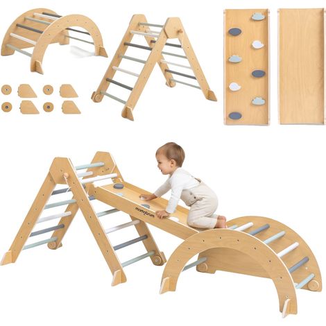 Équipement de terrain de jeu, structure d'escalade, rampe de jeu sécurisée, Forme géométrique (1/5)