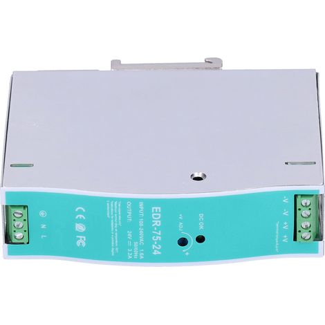 Rail DIN 24V 75W Alimentation Industrielle Commutation Rail Din EDR-75-24 AC 100-240V (1/5)