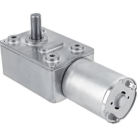 DC 12V Reduction Motor, High Torque Worm Gear Motor CW/CCW Reversible Gearbox Motor(6RPM) (1/5)